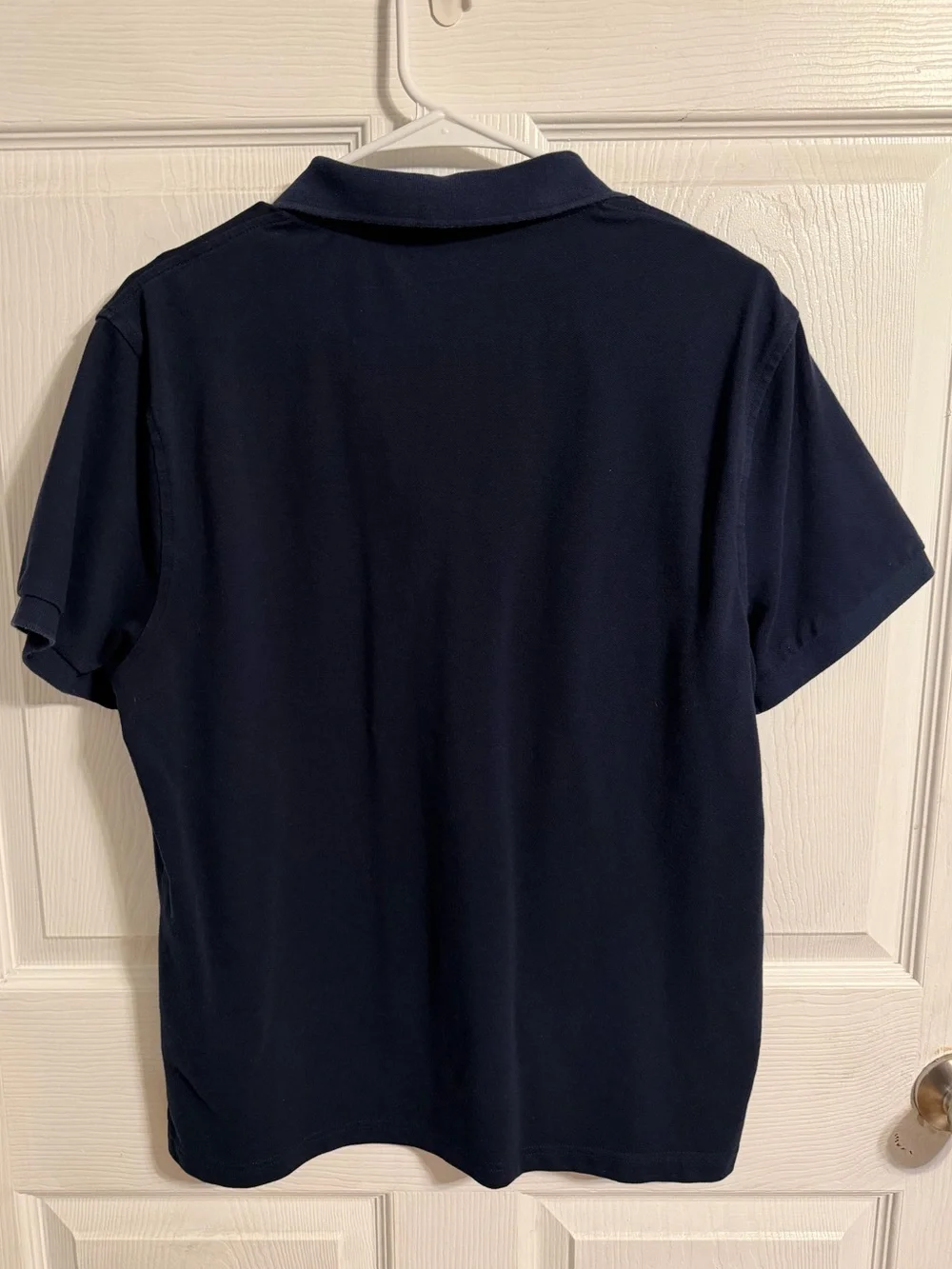 Navy blue polo back to school uniform office wear business casual flex pique